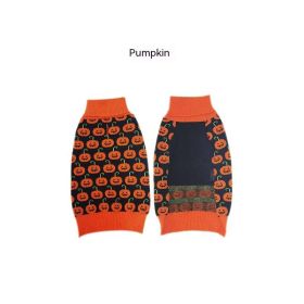 Halloween Dog Sweaters Pet Costume Teddy Warm Leisure Sweater Cosplay Clothes For Dogs Pets Outfits (Option: Orange Small Pumpkin-L)