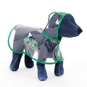 Pet Raincoat Dog Small Dog (Option: Green-L)