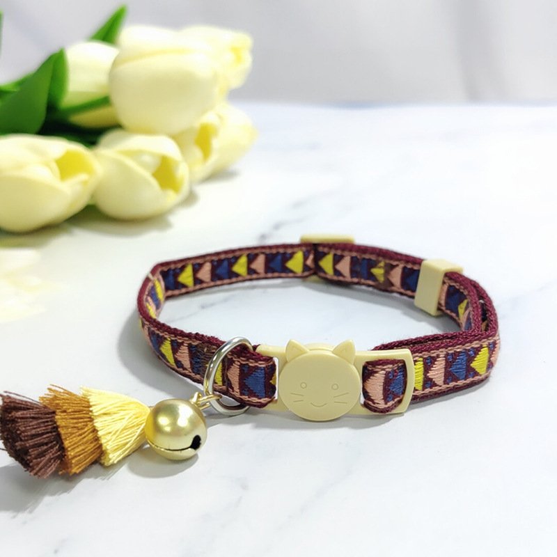 Anti-suffocation Safety Buckle Cat Collar Tassel Bell Adjustable Anchor Chain Rope Anti-suffocation Safety Buckle Cat Collar Tassel Bell Adjustable Anchor Chain Rope