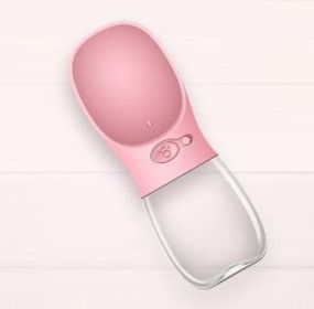 Pet Water Cup Outdoor Portable Water Bottle (Color: Pink, Style: 550ML)