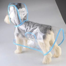 Pet Raincoat Dog Small Dog (Option: Blue-4XL)