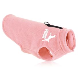 Pet Pull Loop Vest Thickened Dog Jacket (Option: Plush Vest Pink-XL)